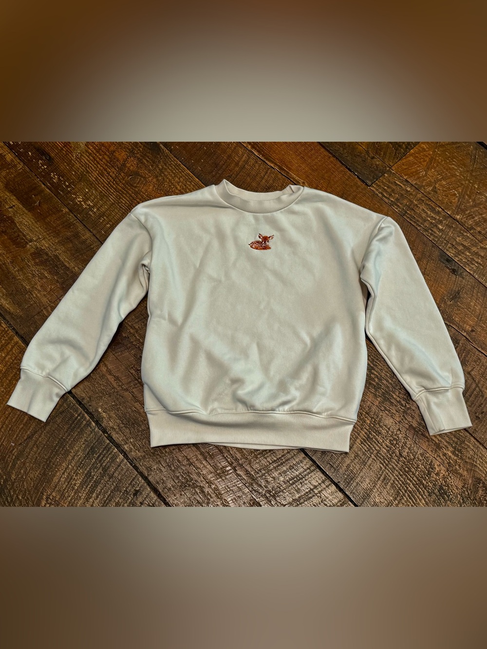Kids Crewneck Sweatshirt w/Deer Embroidery
